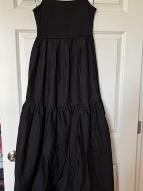 Zara Black Tiered Maxi Dress